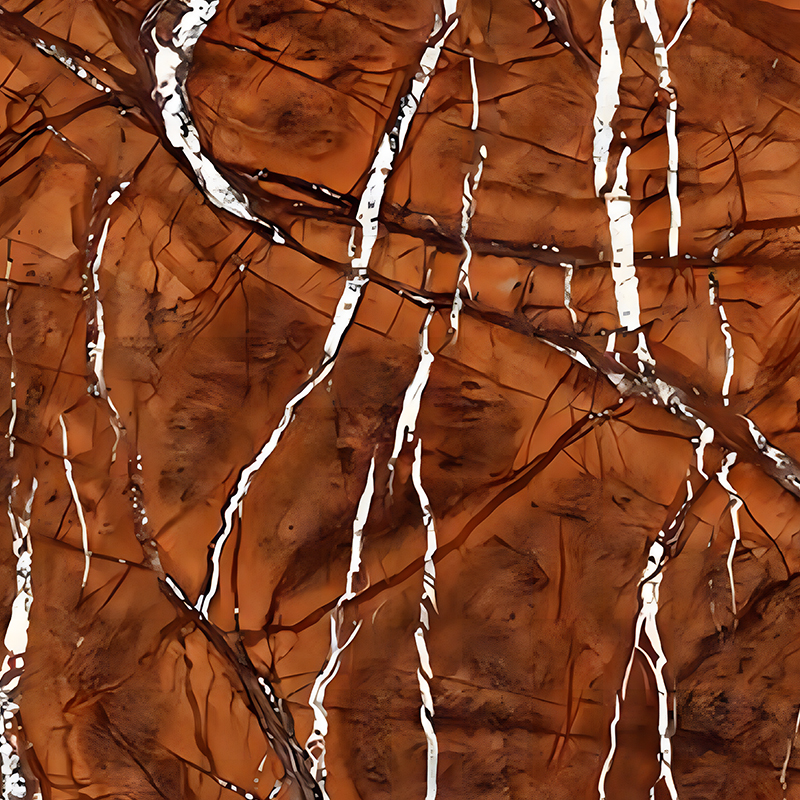 Rainforest Brown Teksturowana łazienka Backsplash Dekoracja Folia termotransferowa PET